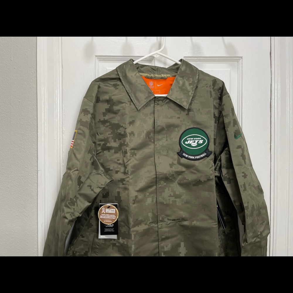 Men’s New York Jets Nike Salute To Service Repel Snap Jacket NWT $110 - Picture 3 of 11